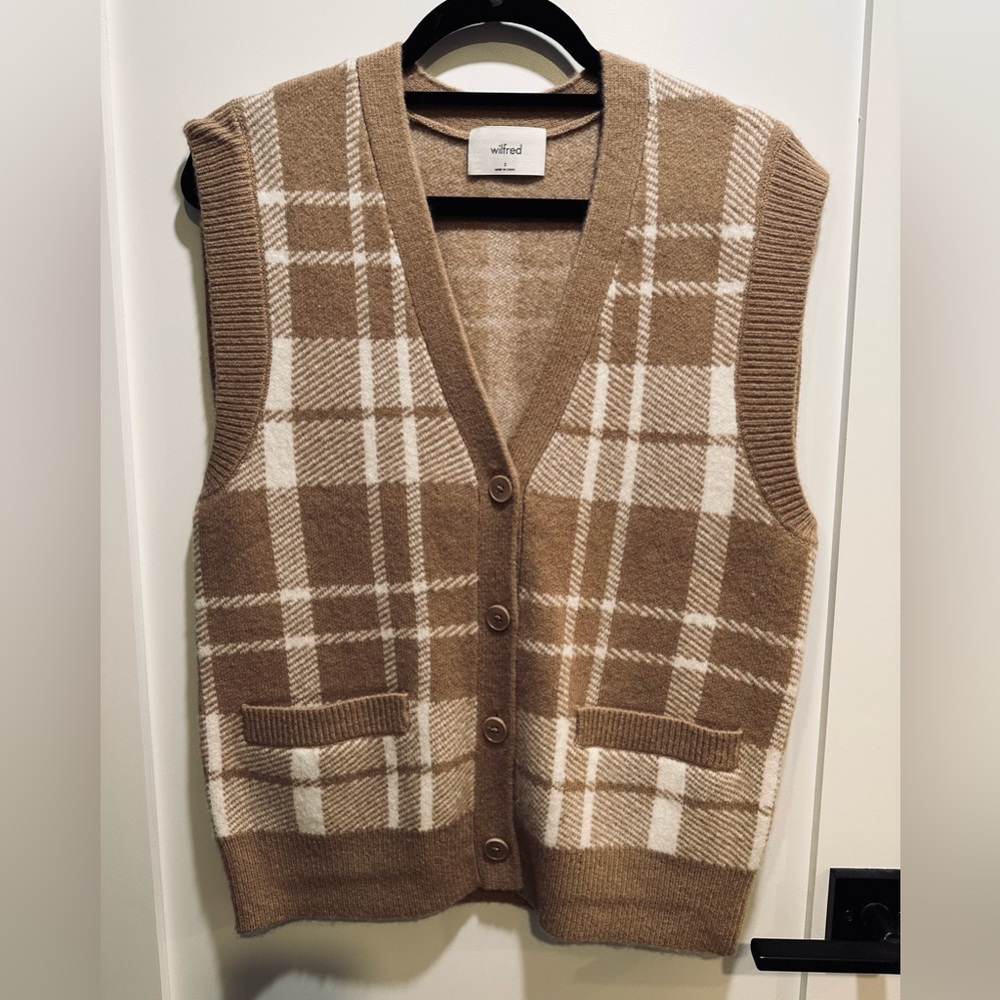 Aritzia Plaid sweater vest